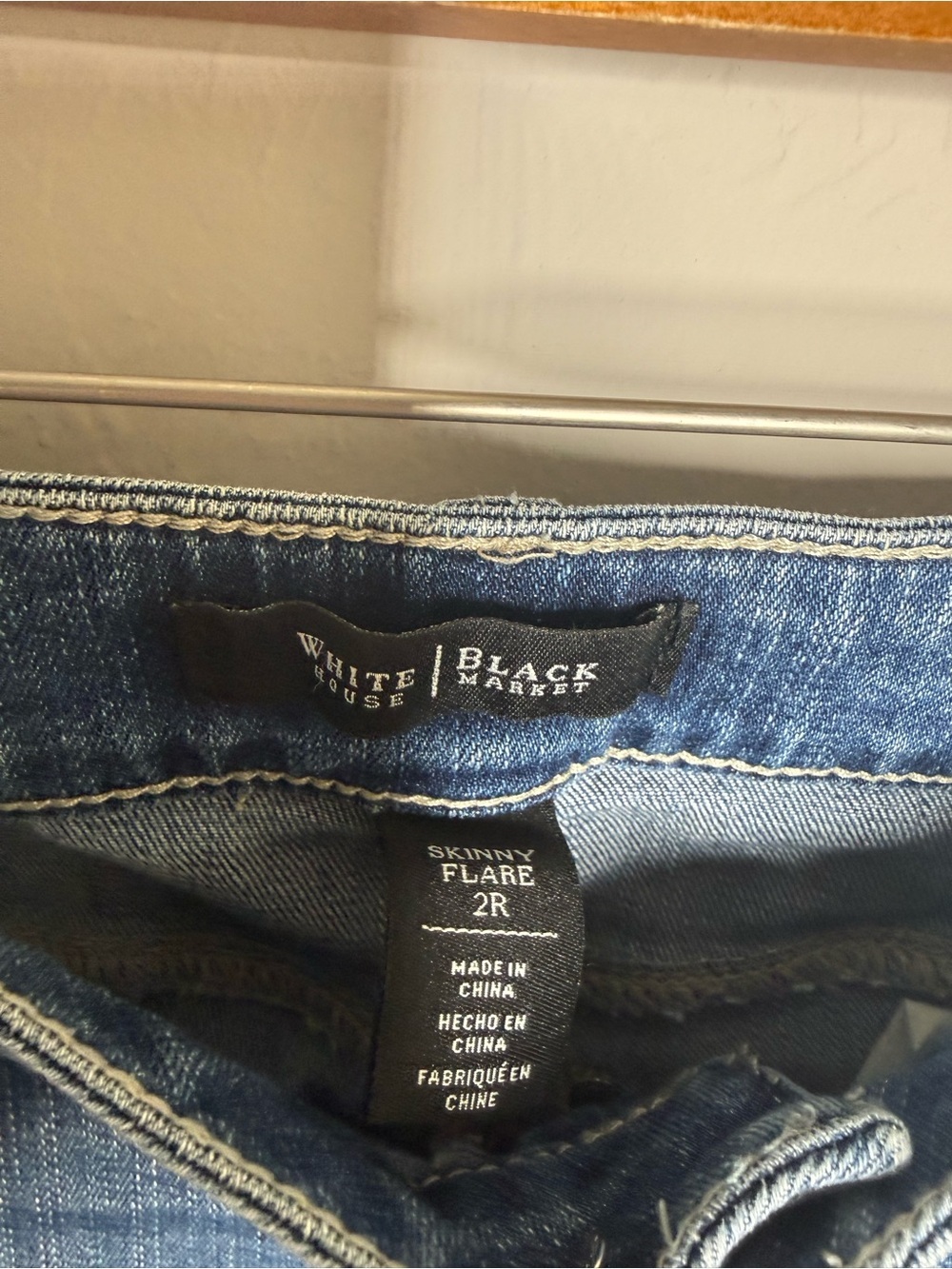 White House black market skinny flare jeans size 2R - Picture 2 of 3